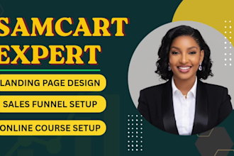 be your samcart thrivecart sales funnel, samcart landing page, online course