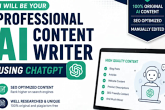 be your professional ai content writer using chat gpt
