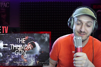 record a genuine youtube style reaction to your song