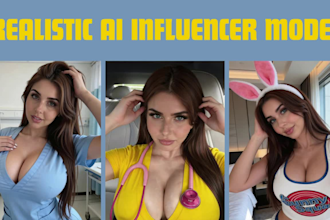 ai influencer model realistic ai female model consistent ai lora training fanvue