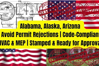 pe stamp, architectural, structural permit drawings for alabama alaska arizona