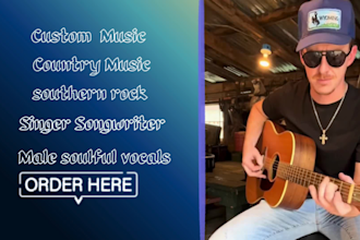 produces custom country and southern rock song male vocal