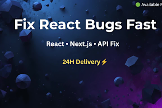 fix your react or next js bugs fast and professionally