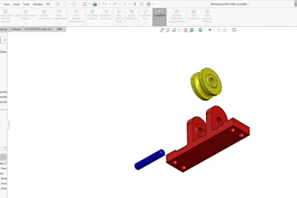 do 3d mechanical part design and cad modeling in solidworks