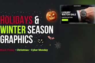 do halloween christmas design black friday cyber monday flyer social media post