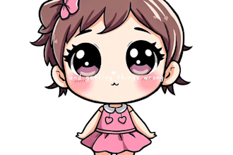 design cute cartoon stickers for you