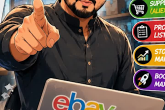 do ebay product hunting, product listing and store management