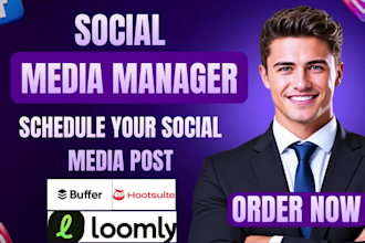be social media manager schedule bulk posts using buffer hootsuite loomly later