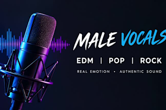be your male edm singer, rock vocal, male pop singer and remarke your ai songs