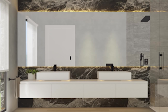 create your 3d luxury bathroom design