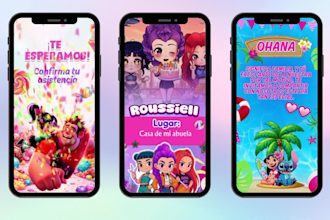 animated and static digital invitations