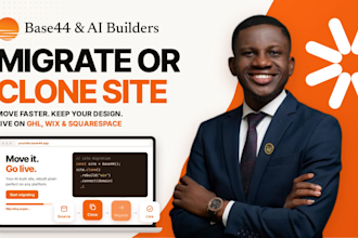 migrate or clone website from base44 or any ai builders to ghl wix squarespace