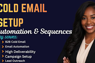 setup b2b cold email outreach with automation,  instantly ai smartlead