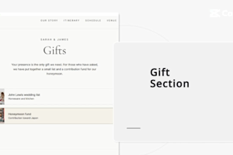 design a luxury wedding website with rsvp and photo gallery