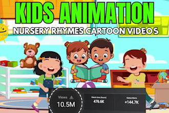 build nursery rhyme short animation channel to earn 10k euro