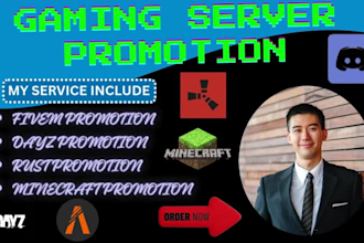 minecraft, dayz, rust, fivem, server promotion, gaming server promotion