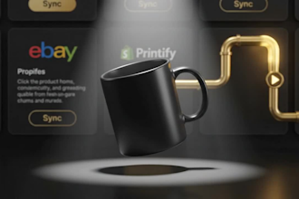 setup automated etsy shopify ebay printful printify shineon teeinblue pod store