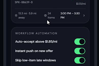 create custom doordash bot, spark driver bot, uber bot, instacart bot automation