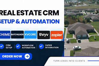 setup real estate crm chime batchleads kvcore workflow thryv zapier integration