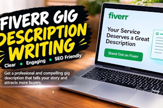 write a professional and SEO friendly fiverr gig description