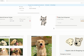 create a custom aesthetic notion pet care planner for you
