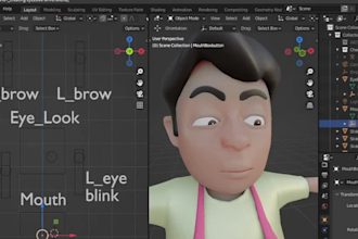 add bone to virtual human model,3d facetracking, rig for livestream,daz nsfw rig