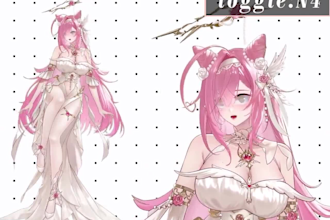 create custom 2d vtuber avatars and live2d rigging for streaming
