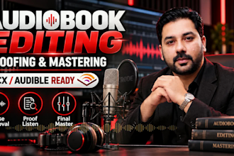 professionally edit and master your audiobook for acx audible and spotify