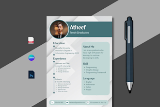 write, edit, update, format and design your professional  cv