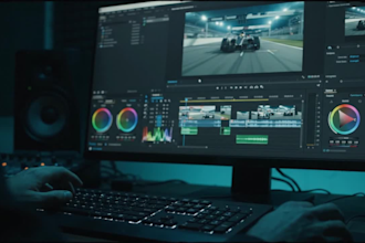 create cinematic motorsport f1 formula 1 racing car ai video highlights ads