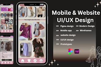 design a modern UI UX mobile application