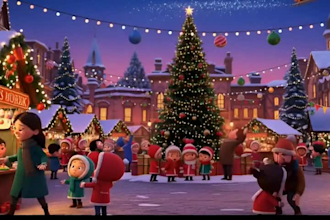 create an amazing 3d christmas music video for your christmas song