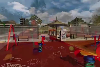 build 3d outdoor playground design, park playground, themed playground, playarea