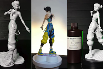 3d print and paint custom anime figure bust resin statue miniature stl figurine
