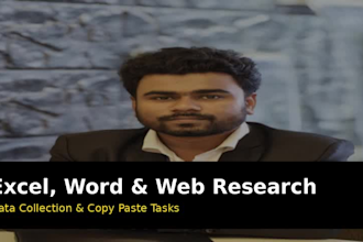 do professional data entry, web research and data collection