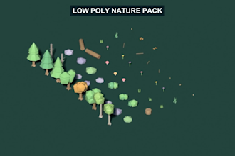 create stylized low poly 3d game assets in blender