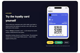 build a digital loyalty card for your restaurant or shop
