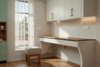 create a modern 3d kids bedroom, kids playground interior design and 3d render