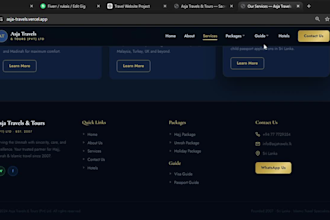 create a professional travel and hajj umrah website