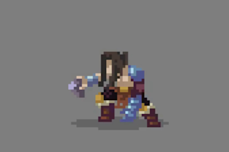 design pixel art character sprites and pixel character animations