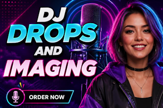 custom dj drops voiceover producer tags radio sweeper dj name drop hype drop
