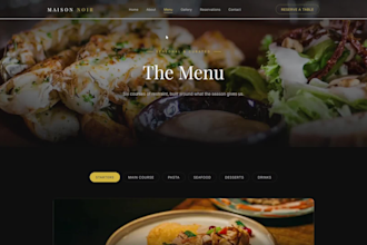 design a cinematic luxury restaurant website