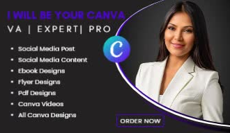 be your canva va expert pro for pdf ebooks flyers social media posts designs