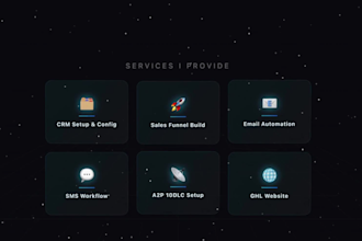 be your gohighlevel expert, ghl CRM automation, sales funnel and ghl website