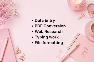 do fast and  accurate data entry for e commerce typing and copy paste work