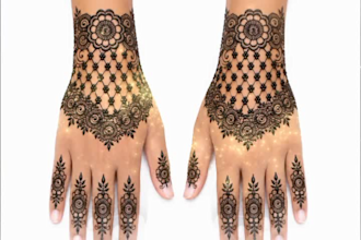 create custom mehndi henna design PDF for you pakistan independence day