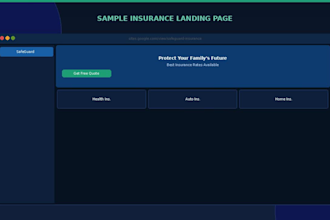 create  google sites landing page for insurance, business and lead generation