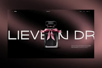 immersive 3d landing page website for luxury brand 3d animated website three js