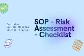 create professional sop, risk assessment, safety documents