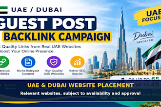 provide uae guest post backlinks for your website